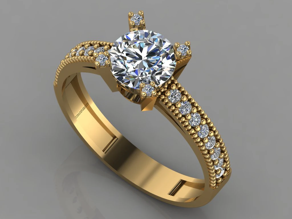 gc gold t006 - diamond set 3D Print Model .c4d .max .obj .3ds .fbx .stl .blend