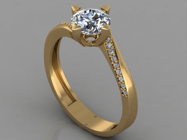 gc gold t007- diamond set 3D 打印模型 .c4d .max .obj .3ds .fbx .stl .blend
