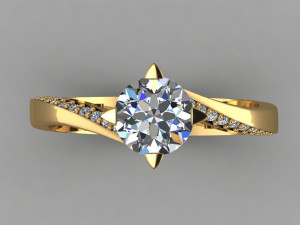 gc gold t007- diamond set 3D 打印模型