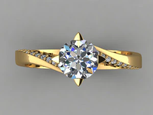 gc gold t007- diamond set 3D Print Model