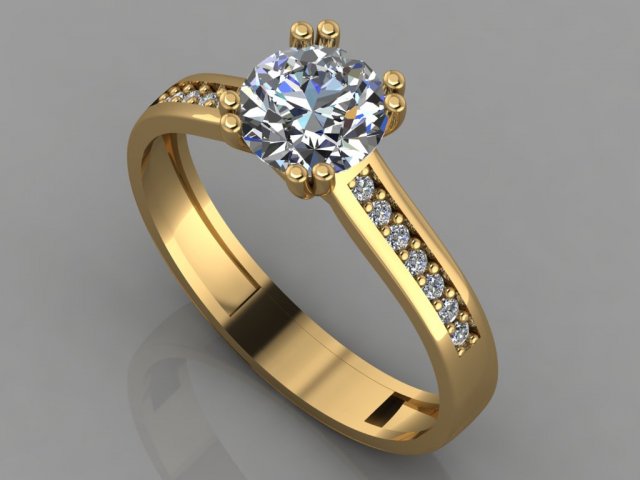gc gold t009- diamond set 3D Print Model .c4d .max .obj .3ds .fbx .stl .blend