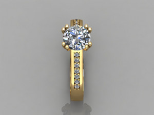 gc gold t009- diamond set 3D Print Model