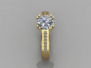 gc gold t009- diamond set 3D Print Model