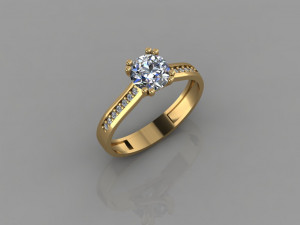 gc gold t009- diamond set 3D Print Model