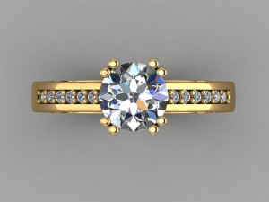 gc gold t009- diamond set 3D Print Model