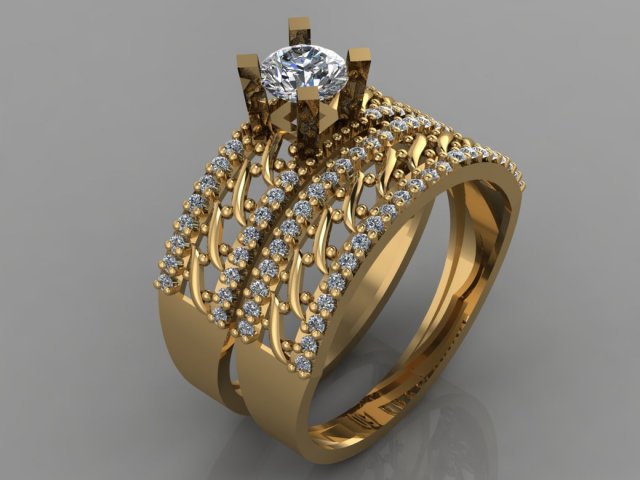 gc gold t012- diamond ring 3D Print Model .c4d .max .obj .3ds .fbx .stl .blend 