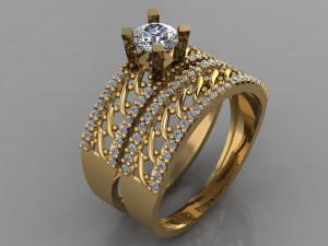 gc gold t012- diamond ring 3D 프린트 모델