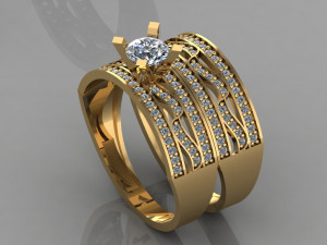 gc gold t014- diamond ring 3Dプリントモデル