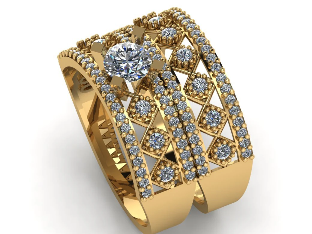 gc gold t015- diamond ring 3D Print Model .c4d .max .obj .3ds .fbx .stl .blend 