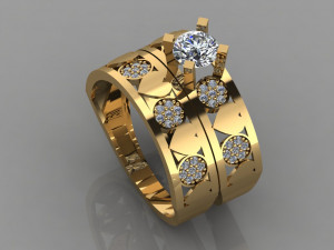 gc gold t018- diamond ring 3D Print Model
