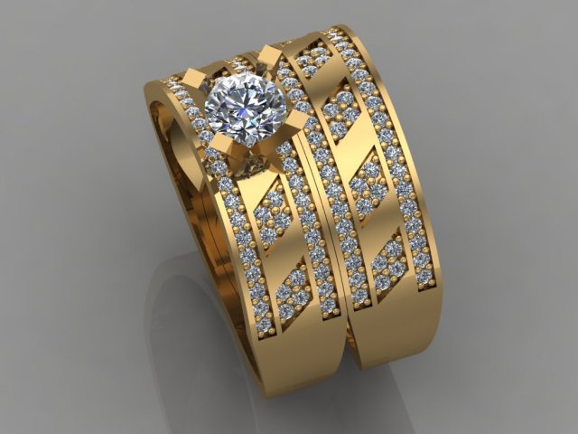gc gold t020- diamond ring Modelo de Impressão 3D .c4d .max .obj .3ds .fbx .stl .blend 