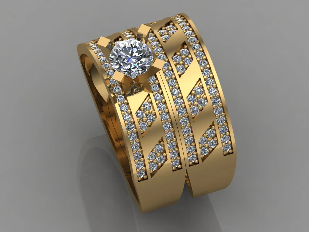 gc gold t020- diamond ring 3D Print Model .c4d .max .obj .3ds .fbx .stl .blend