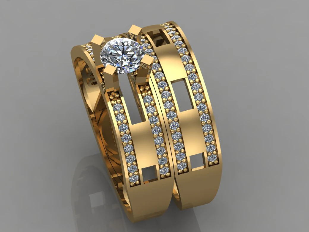 gc ouro t021- anel de diamante Modelo de Impressão 3D .c4d .max .obj .3ds .fbx .stl .blend 