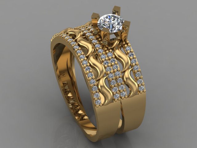 gc gold t022- diamond ring 3D 打印模型 .c4d .max .obj .3ds .fbx .stl .blend