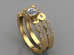 gc gold t023- diamond ring 3D Print Model