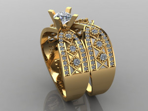 gc gold t024- diamond ring 3D 프린트 모델