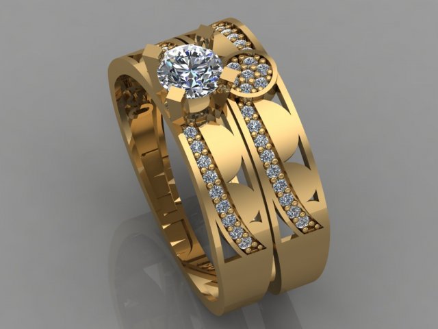 gc gold t025- diamond ring 3Dプリントモデル .c4d .max .obj .3ds .fbx .stl .blend 
