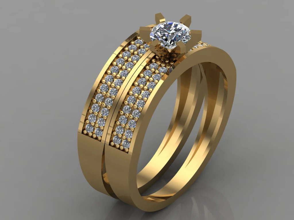 gc gold t028- diamond ring 3D Print Model .c4d .max .obj .3ds .fbx .stl .blend