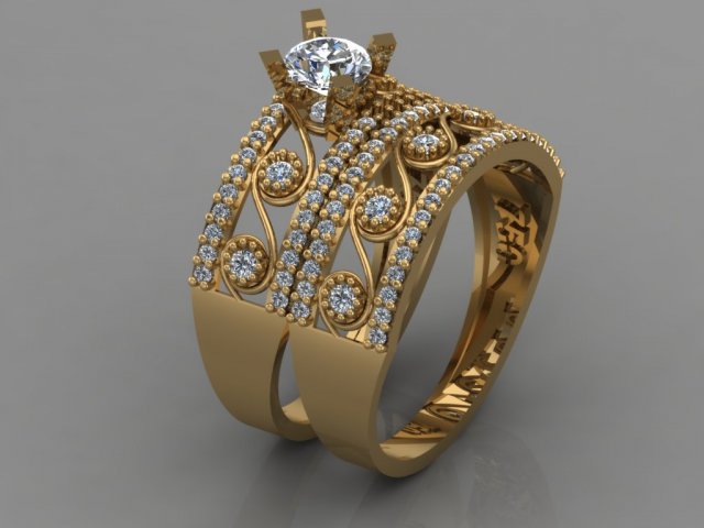 gc gold t029- diamond ring Modelo de impresión 3D .c4d .max .obj .3ds .fbx .stl .blend 