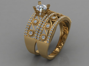 gc gold t029- diamond ring 3D Print Model
