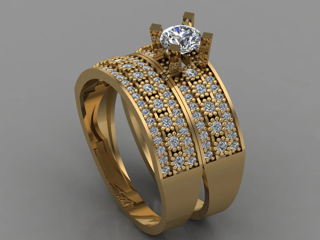 gc gold t030- diamond ring 3D Print Model .c4d .max .obj .3ds .fbx .stl .blend