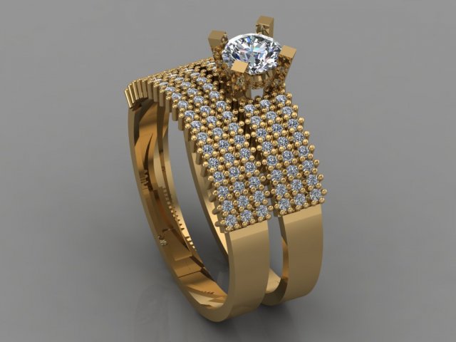 gc gold t032- diamond ring 3Dプリントモデル .c4d .max .obj .3ds .fbx .stl .blend 