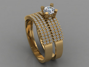 gc gold t032- diamond ring 3D Print Model