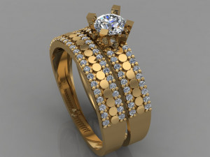 gc gold t034- diamond ring 3D Print Model