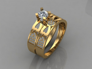 gc gold t035- diamond ring 3D Print Model