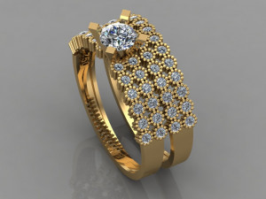 gc gold t037- diamond ring 3D-printmodel