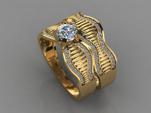 gc gold t038- diamond ring 3D Print Model