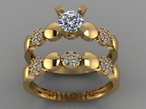 gc gold t039- diamond ring 3D Print Model
