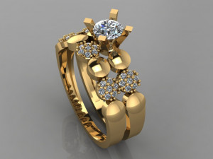 gc gold t039- diamond ring 3D 打印模型
