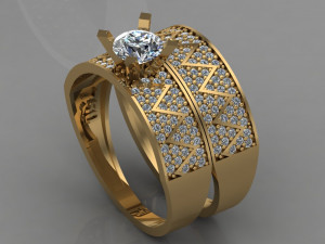 gc gold t040- diamond ring 3D Print Model