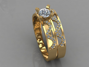 gc gold t041- diamond ring 3D Print Model