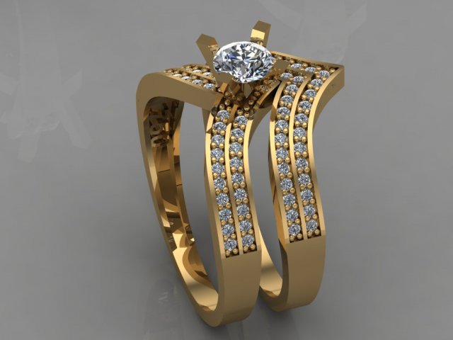 gc gold t042- diamond ring Modèles 3D en vedette .c4d .max .obj .3ds .fbx .stl .blend 