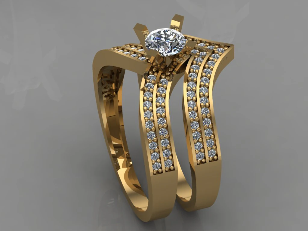 gc gold t042- diamond ring 3D Print Model .c4d .max .obj .3ds .fbx .stl .blend