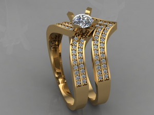 gc gold t042- diamond ring 3D Print Model