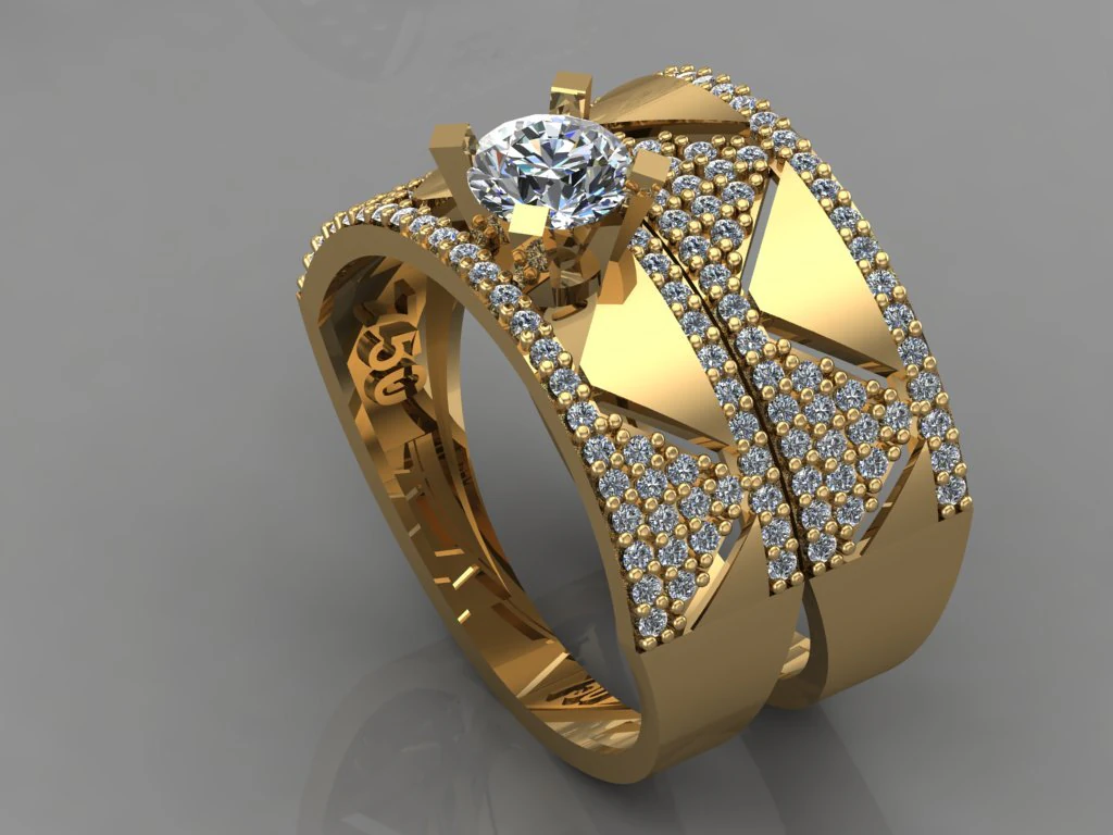 gc gold t043- diamond ring 3D Print Model .c4d .max .obj .3ds .fbx .stl .blend