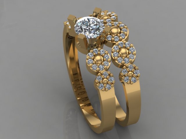 gc gold t044- diamond ring Modelo de Impressão 3D .c4d .max .obj .3ds .fbx .stl .blend 