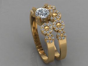 gc gold t044- diamond ring 3D प्रिंट मॉडल
