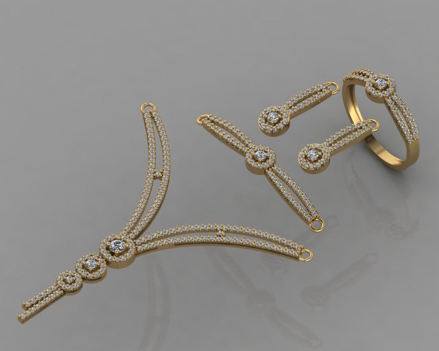 gc gold ss004- diamond set small set Modelo de impresión 3D .c4d .max .obj .3ds .fbx .stl .blend