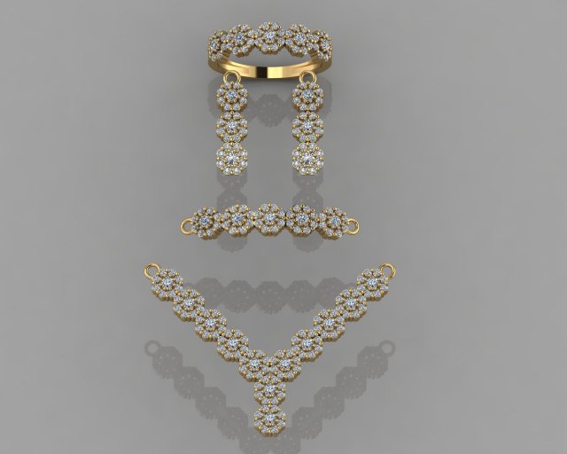 gc gold ss005- diamond set small set Modelo de Impressão 3D .c4d .max .obj .3ds .fbx .stl .blend 