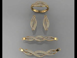 gc gold ss009- conjunto de diamantes pequeno conjunto Modelo de Impressão 3D