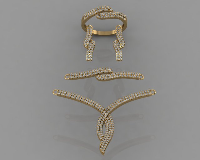 gc gold ss011- diamond set small set Model Cetak 3D .c4d .max .obj .3ds .fbx .stl .blend 