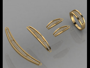 gc gold ss012- diamond set small set 3D 프린트 모델