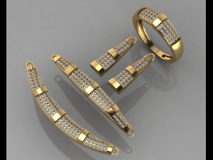 gc gold ss013- diamond set small set 3D Принт Модель