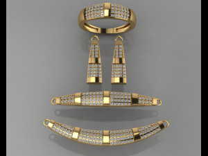 gc gold ss013- diamond set small set Modèles 3D en vedette
