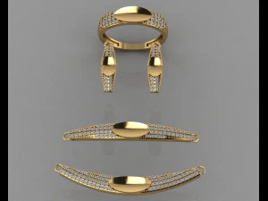 gc gold ss014- diamond set small set 3D Print Model