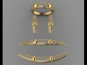 gc gold ss016- diamond set small set 3D Print Model